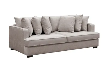Rossita 4-seters Dyp Sofa i Chenille - Trenza 08, Grå/Brun Chenille - Møbler - Sofaer - 4 seter sofa