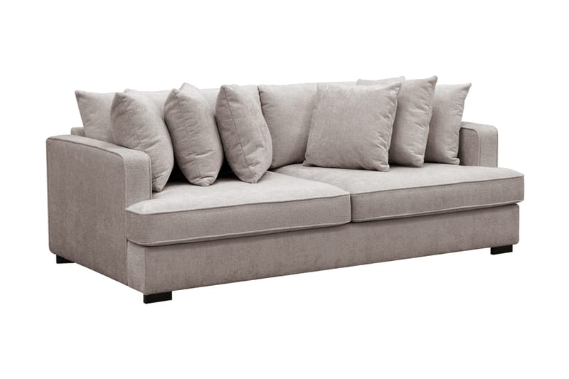 Rossita 4-seters Dyp Sofa i Chenille - Trenza 08, Grå/Brun Chenille - Møbler - Sofaer - 4 seter sofa