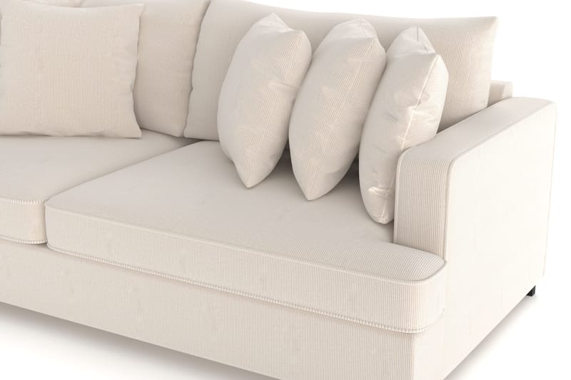 Rossita 4-seters Dyp Sofa i Kordfløyel - Beige - Møbler - Sofaer - 4 seter sofa