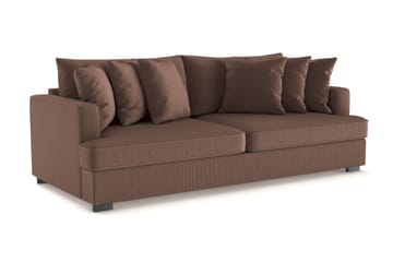 Rossita 4-seters Dyp Sofa i Kordfløyel - Brun - Møbler - Sofaer - 4 seter sofa