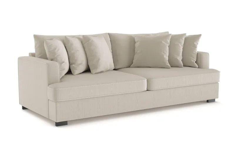 Rossita 4-seters Dyp Sofa i Kordfløyel - Greige - Møbler - Sofaer - 4 seter sofa