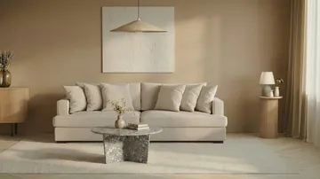 Rossita 4-seters Dyp Sofa i Kordfløyel - Greige - Møbler - Sofaer - 4 seter sofa