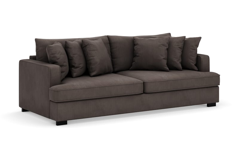 Rossita 4-seters Dyp Sofa i Kordfløyel - Mørkegrå - Møbler - Sofaer - Fløyelssofaer