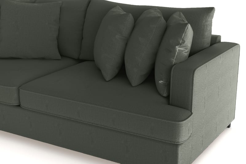 Rossita 4-seters Dyp Sofa i Kordfløyel - Mørkegrønn - Møbler - Sofaer - 4 seter sofa