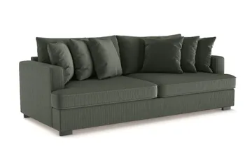 Rossita 4-seters Dyp Sofa i Kordfløyel - Mørkegrønn - Møbler - Sofaer - 4 seter sofa