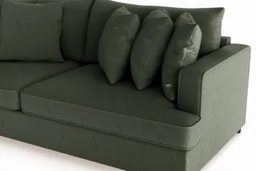 Rossita 4-seters Dyp Sofa i Kordfløyel - Mørkegrønn - Møbler - Sofaer - 4 seter sofa