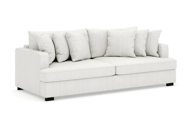 Rossita 4-seters Dyp Sofa i Kordfløyel - Offwhite - Møbler - Sofaer - Fløyelssofaer