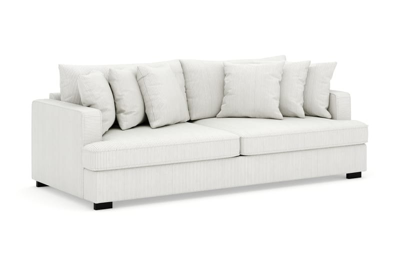 Rossita 4-seters Dyp Sofa i Kordfløyel - Offwhite - Møbler - Sofaer - Fløyelssofaer