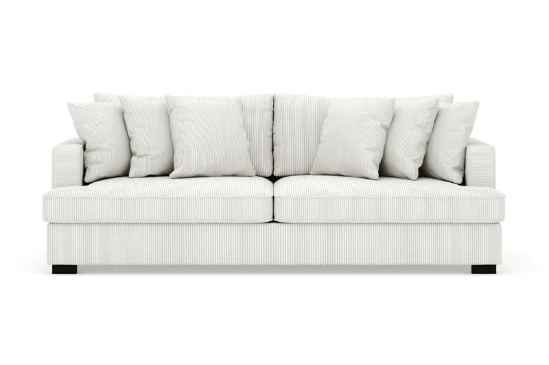 Rossita 4-seters Dyp Sofa i Kordfløyel, Offwhite