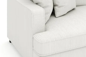 Rossita 4-seters Dyp Sofa i Kordfløyel - Offwhite - Møbler - Sofaer - Fløyelssofaer