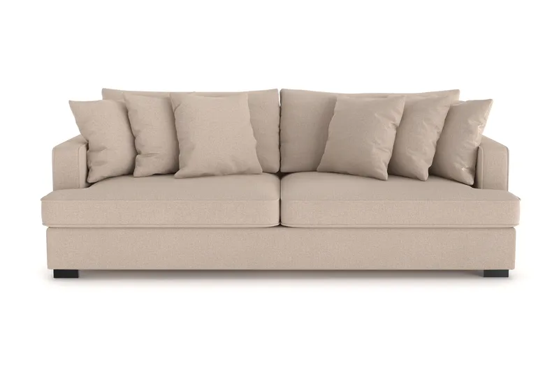 Rossita 4-seters Dyp Sofa i Stoff, Beige
