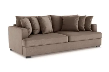 Rossita 4-seters Dyp Sofa i Stoff - Brun - Møbler - Sofaer - 4 seter sofa