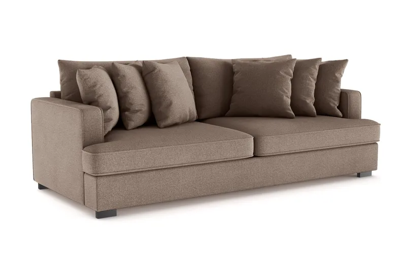 Rossita 4-seters Dyp Sofa i Stoff - Brun - Møbler - Sofaer - 4 seter sofa