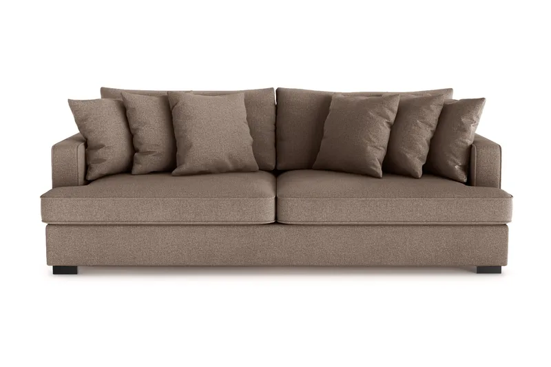 Rossita 4-seters Dyp Sofa i Stoff, Brun
