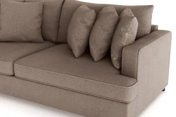 Rossita 4-seters Dyp Sofa i Stoff - Brun - Møbler - Sofaer - 4 seter sofa
