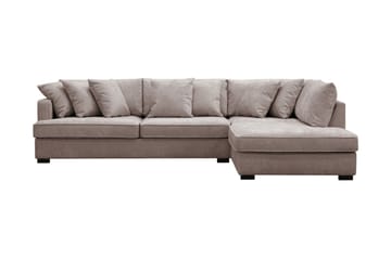 Rossita 4-seters Høyrevendt L-formet Dyp Sjeselongsofa i Chenille