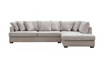 Rossita 4-seters Høyrevendt L-formet Dyp Sjeselongsofa i Chenille