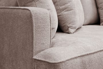 Rossita 4-seters Høyrevendt L-formet Dyp Sjeselongsofa i Chenille - Grå / Brun - Møbler - Sofaer - Sofaer med sjeselong - 4 seters sofa med divan