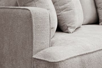 Rossita 4-seters Høyrevendt L-formet Dyp Sjeselongsofa i Chenille - Grå / Brun - Møbler - Sofaer - Sofaer med sjeselong - 4 seters sofa med divan