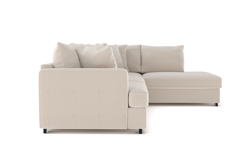 Rossita 4-seters Høyrevendt L-formet Dyp Sjeselongsofa i Kordfløyel - Beige - Møbler - Sofaer - Sofaer med sjeselong - 4 seters sofa med divan