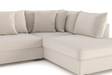 Rossita 4-seters Høyrevendt L-formet Dyp Sjeselongsofa i Kordfløyel - Beige - Møbler - Sofaer - Sofaer med sjeselong - 4 seters sofa med divan