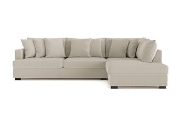 Rossita 4-seters Høyrevendt L-formet Dyp Sjeselongsofa i Kordfløyel