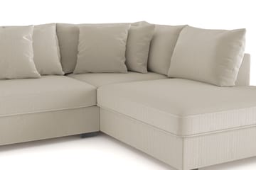 Rossita 4-seters Høyrevendt L-formet Dyp Sjeselongsofa i Kordfløyel - Greige - Møbler - Sofaer - Sofaer med sjeselong - 4 seters sofa med divan