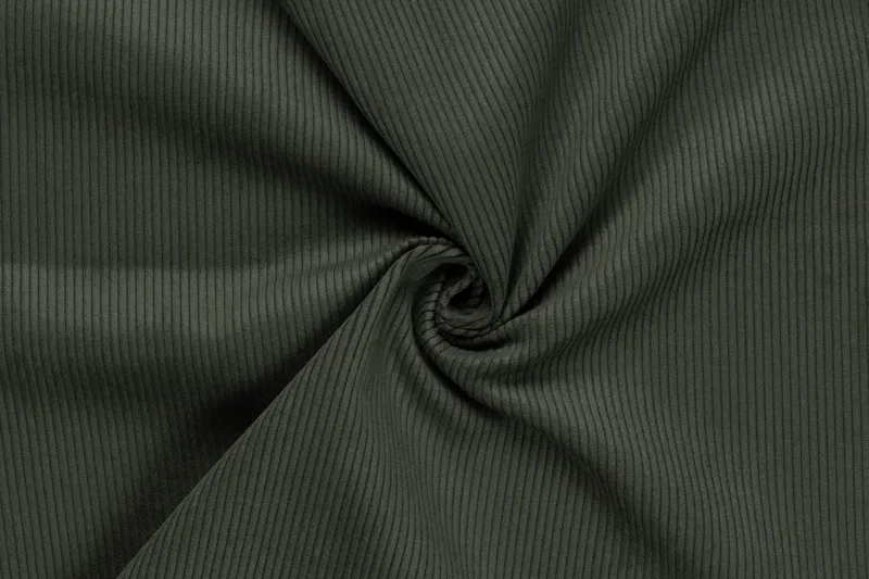 Rossita 4-seters Høyrevendt L-formet Dyp Sjeselongsofa i Kordfløyel - Mørkegrønn - Møbler - Sofaer - Sofaer med sjeselong - 4 seters sofa med divan