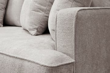 Rossita 4-seters Venstrevendt L-formet Dyp Sjeselongsofa i Chenille - Grå / Brun - Møbler - Sofaer - Sofaer med sjeselong - 4 seters sofa med divan