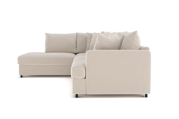 Rossita 4-seters Venstrevendt L-formet Dyp Sjeselongsofa i Kordfløyel - Beige - Møbler - Sofaer - Sofaer med sjeselong - 4 seters sofa med divan