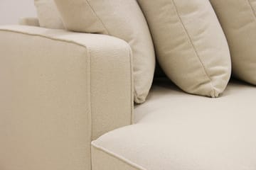 Rossita 5-seters Høyrevendt U-formet Dyp Sofa med Divan og Sjeselong i Bouclé - Beige - Møbler - Sofaer - U-sofa