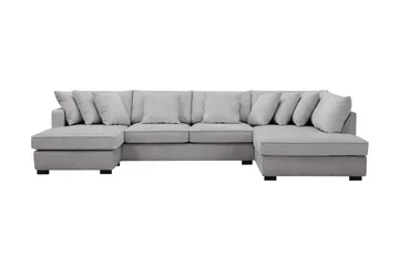 Rossita 5-seters Høyrevendt U-formet Dyp Sofa med Divan og Sjeselong i Chenille