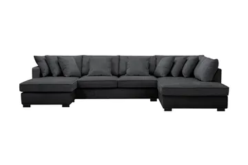 Rossita 5-seters Høyrevendt U-formet Dyp Sofa med Divan og Sjeselong i Chenille