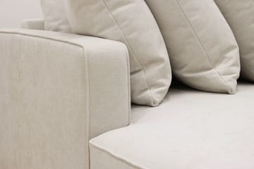 Rossita 5-seters Høyrevendt U-formet Dyp Sofa med Divan og Sjeselong i Stoff - Beige - Møbler - Sofaer - U-sofa