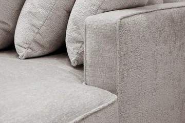 Rossita 5-seters Venstrevendt U-formet Dyp Sofa med Divan og Sjeselong i Chenille - Grå / Brun - Møbler - Sofaer - U-sofa