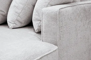 Rossita 5-seters Venstrevendt U-formet Dyp Sofa med Divan og Sjeselong i Chenille - Grå / Brun - Møbler - Sofaer - U-sofa