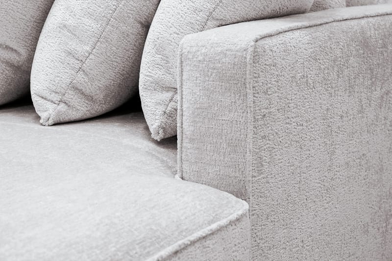 Rossita 5-seters Venstrevendt U-formet Dyp Sofa med Divan og Sjeselong i Chenille - Grå / Brun - Møbler - Sofaer - U-sofa