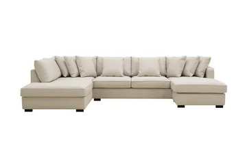 Rossita 5-seters Venstrevendt U-formet Dyp Sofa med Divan og Sjeselong i Stoff