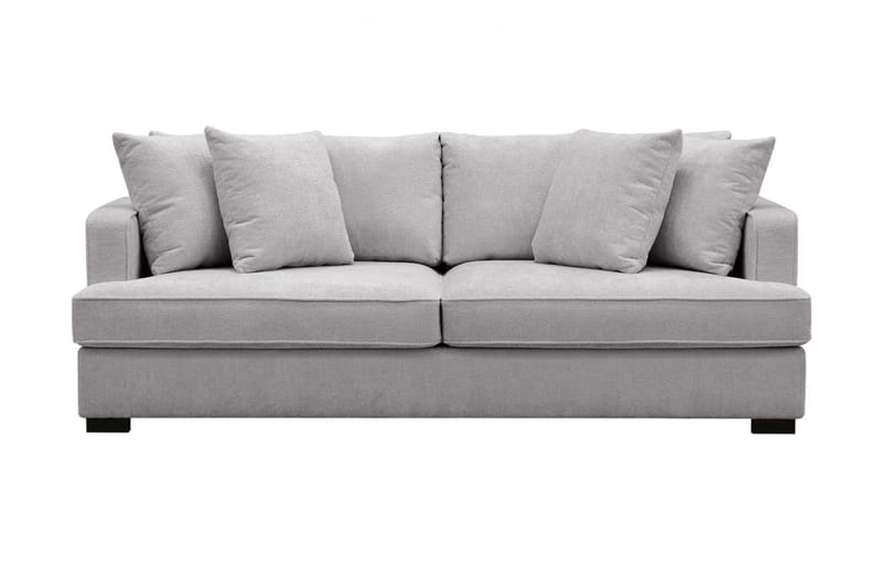 Rossita Dyp 3-seters sofa i chenille - Lys Grå - Møbler - Sofaer - 3 seter sofa