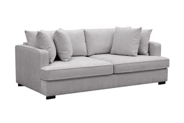 Rossita Dyp 3-seters sofa i chenille - Lys Grå - Møbler - Sofaer - 3 seter sofa