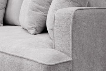 Rossita Dyp 4-seters L sofa i chenille med sjeselong Venstre - Lys Grå - Møbler - Sofaer - Sofaer med sjeselong - 4 seters sofa med divan