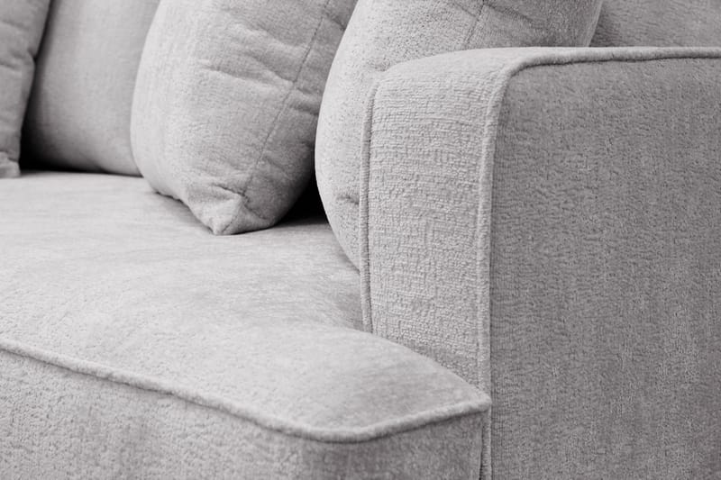 Rossita Dyp 4-seters L sofa i chenille med sjeselong Venstre - Lys Grå - Møbler - Sofaer - Sofaer med sjeselong - 4 seters sofa med divan