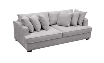 Rossita Dyp 4-seters sofa i chenille - Lys Grå - Møbler - Sofaer - 4 seter sofa