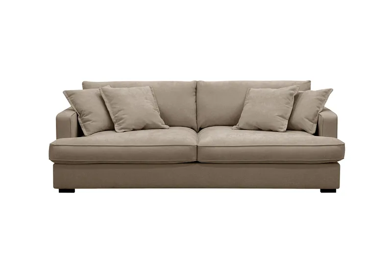 Rossita Lyx 2,5-seter Ekstra dyp Sofa i Stoff, Brun