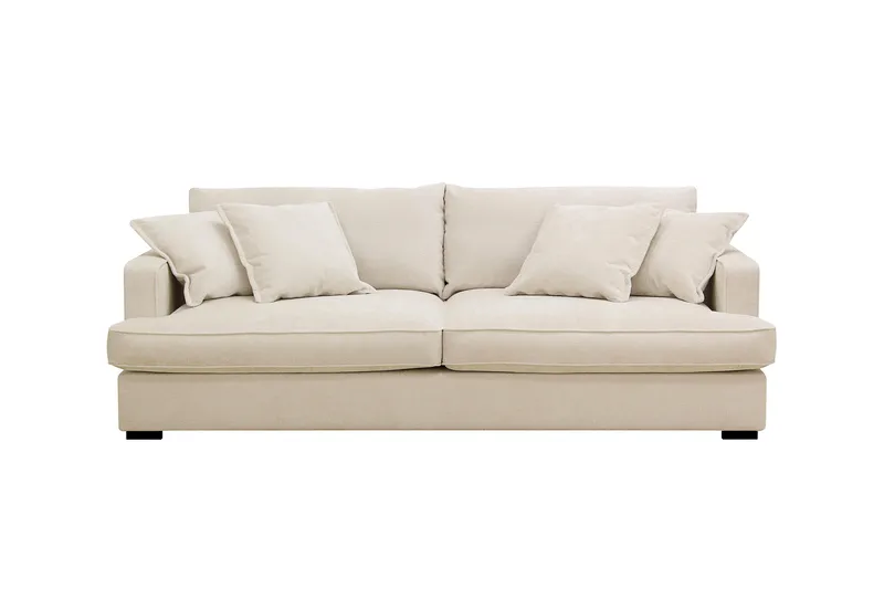 Rossita Lyx 2,5-seters ekstra dyp sofa i chenille - Beige - Møbler - Sofaer - 3 seter sofa