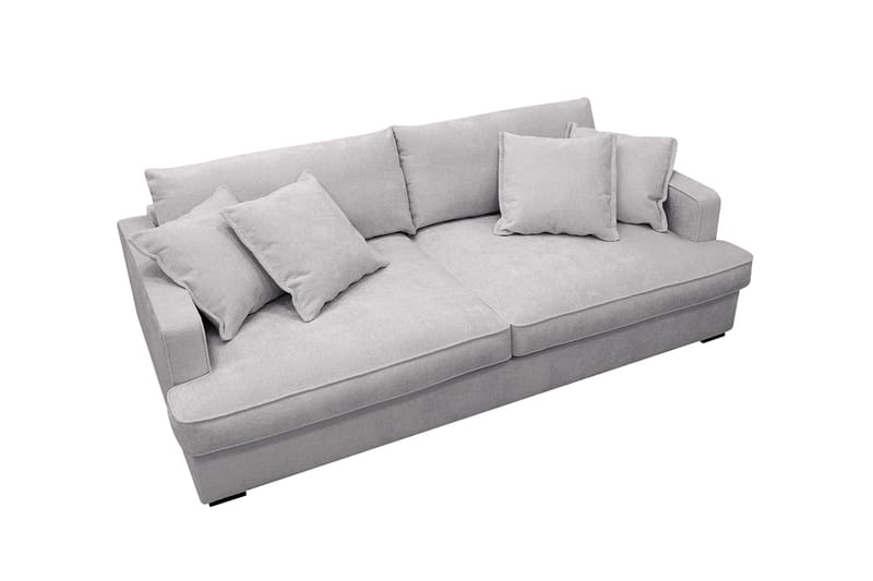 Rossita Lyx 2,5-seters ekstra dyp sofa i chenille - Grå - Møbler - Sofaer - 3 seter sofa