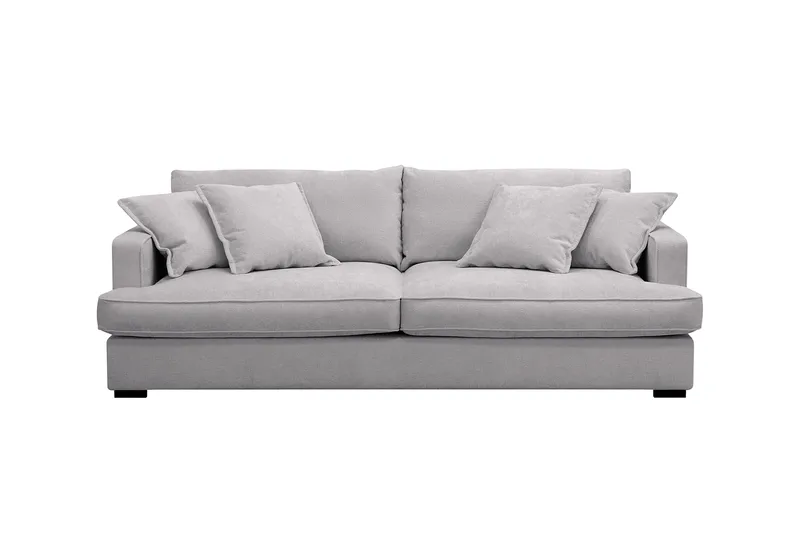 Rossita Lyx 2,5-seters ekstra dyp sofa i chenille - Grå - Møbler - Sofaer - 3 seter sofa