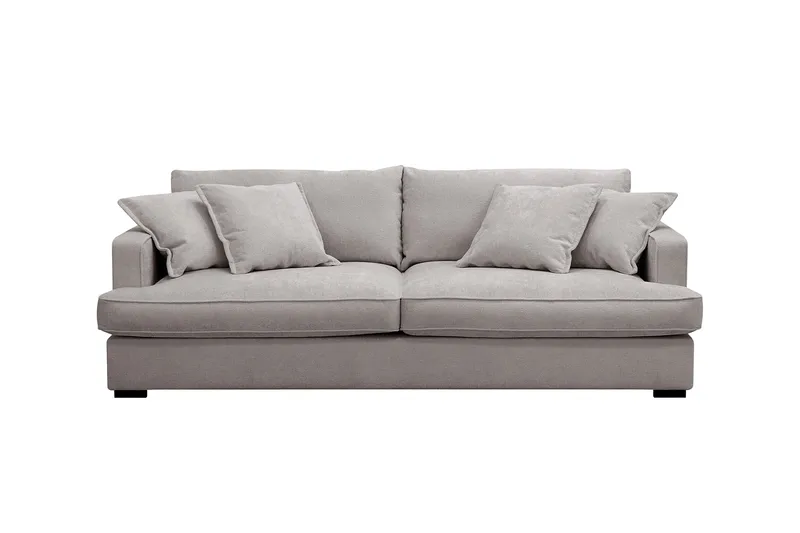 Rossita Lyx 2,5-seters ekstra dyp sofa i chenille - Grå/Brun - Møbler - Sofaer - 3 seter sofa