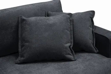 Rossita Lyx 2,5-seters ekstra dyp sofa i chenille - Trenza 01, Svart Chenille - Møbler - Sofaer - 3 seter sofa