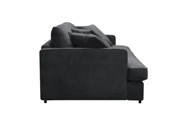 Rossita Lyx 2,5-seters ekstra dyp sofa i chenille - Trenza 01, Svart Chenille - Møbler - Sofaer - 3 seter sofa